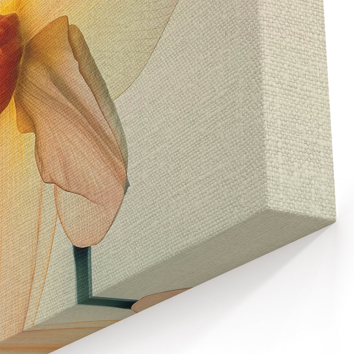 Translucent Daffodil Wall Art | Soft Botanical Yellow Flower Canvas Print