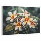 Tropical Plumeria Floral Art - Elegant Botanical Wall Decor Print
