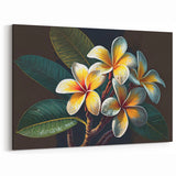 Bright Tropical Plumeria Floral Art - Botanical Wall Decor Print