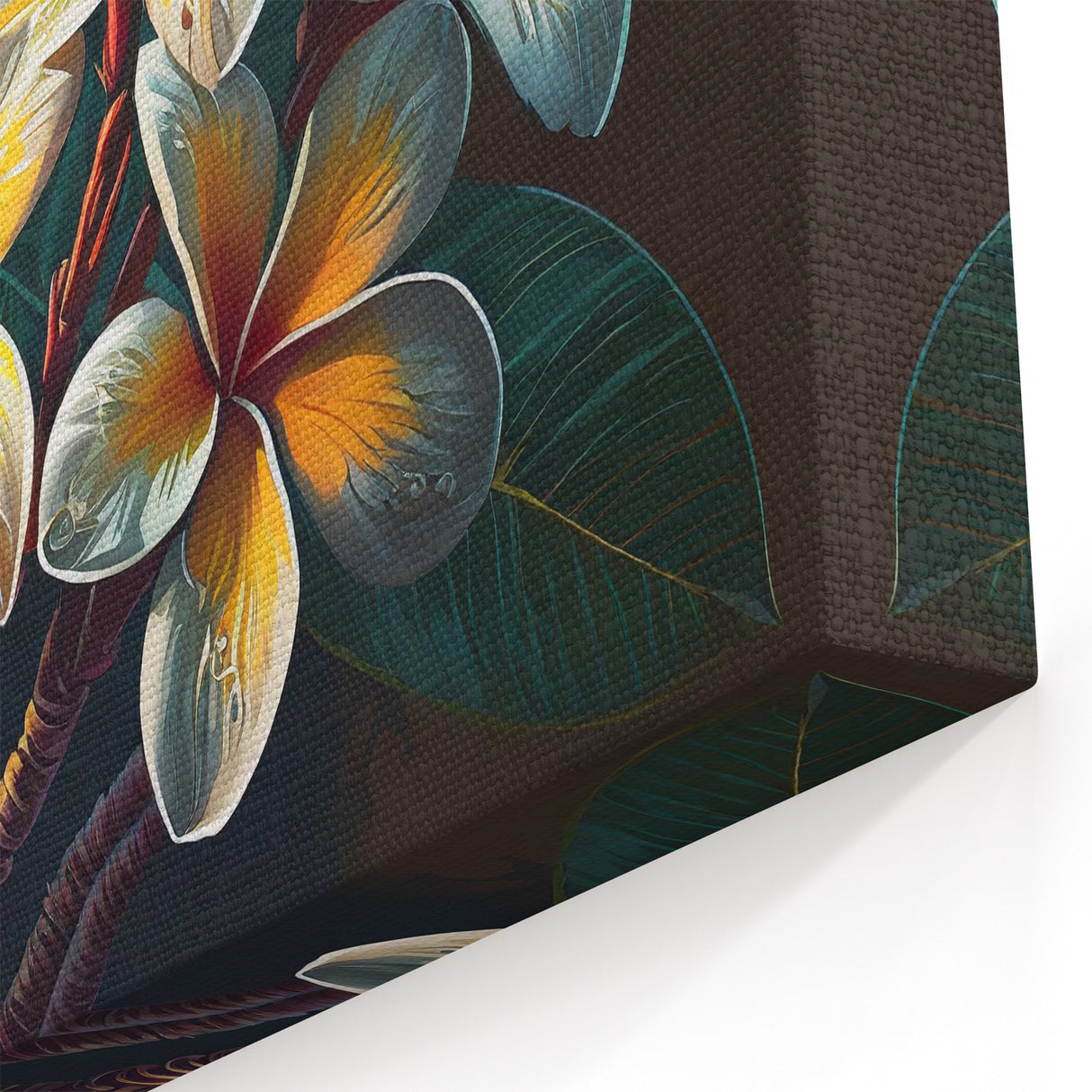 Bright Tropical Plumeria Floral Art - Botanical Wall Decor Print