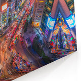 Seoul Skyline Canvas – Vibrant City Lights at Night Wall Art