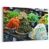 Seoul Market Wall Art – Fresh Korean Vegetables in Traditional Bowls