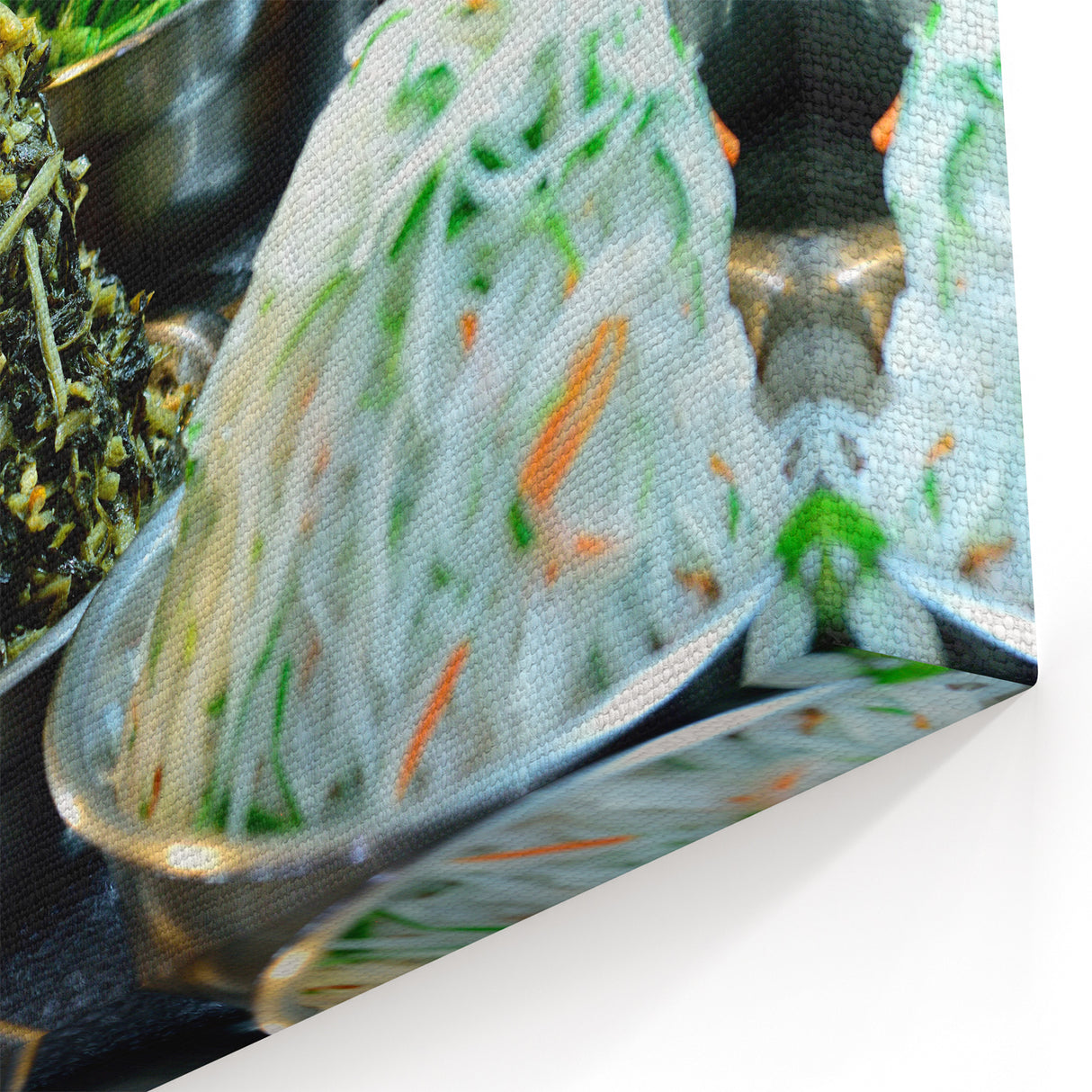 Seoul Market Wall Art – Fresh Korean Vegetables in Traditional Bowls