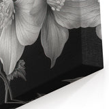 Black and White Floral Art - Elegant Monochrome Botanical Wall Decor