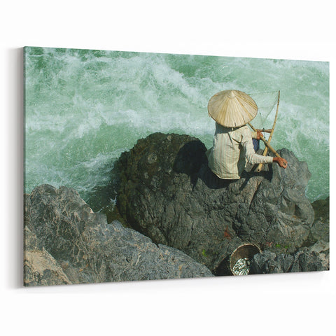 Traditional Fishing in Laos – Stunning Laos Wall Art on Canvas or Print
