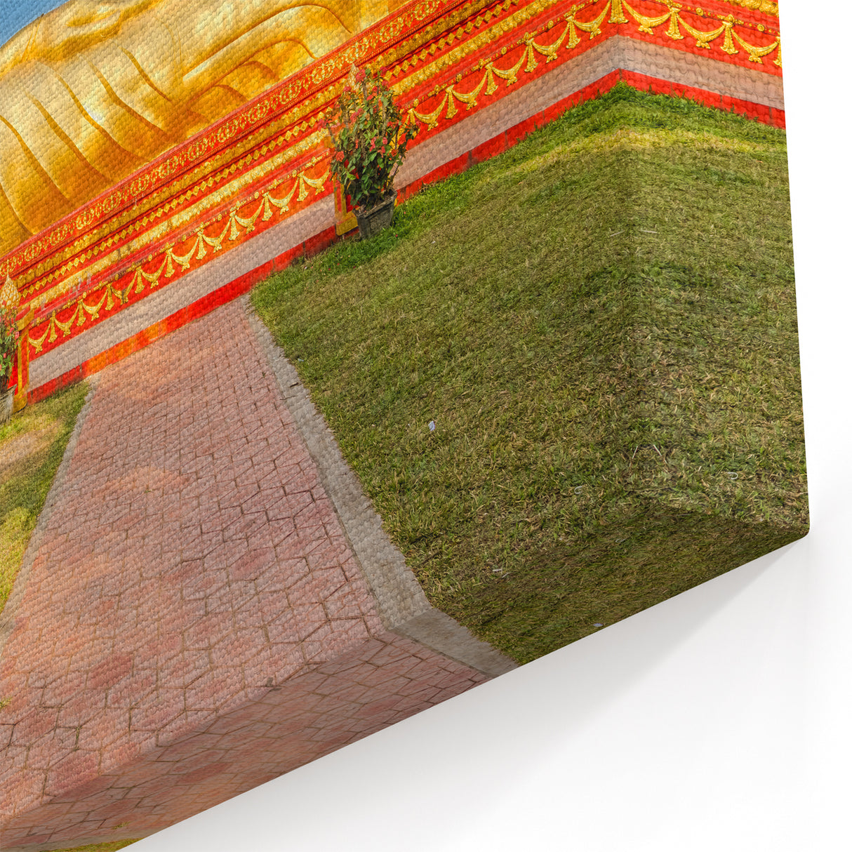 Golden Reclining Buddha – Laos Wall Art for Iconic Cultural Decor