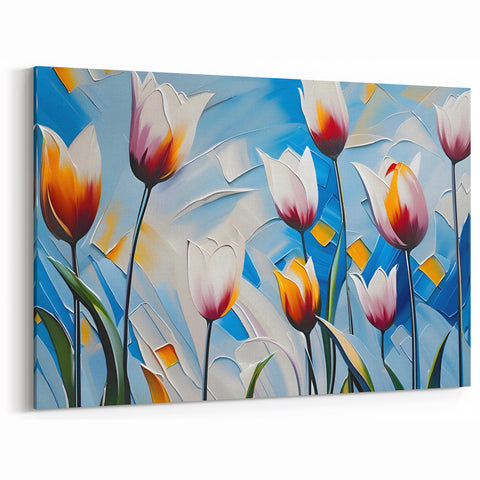 Vibrant Sunset Tulip Wall Art | Framed Canvas & Acrylic Glass Prints