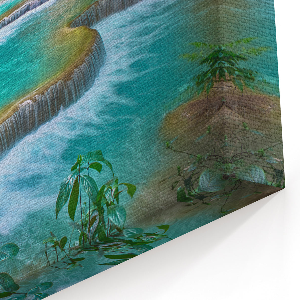 Laos Wall Art – Serene Waterfall and Lush Greenery in Nature Prints