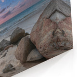 Antigua Island Artwork - Serene Rocky Shore at Dusk Coastal Wall Art