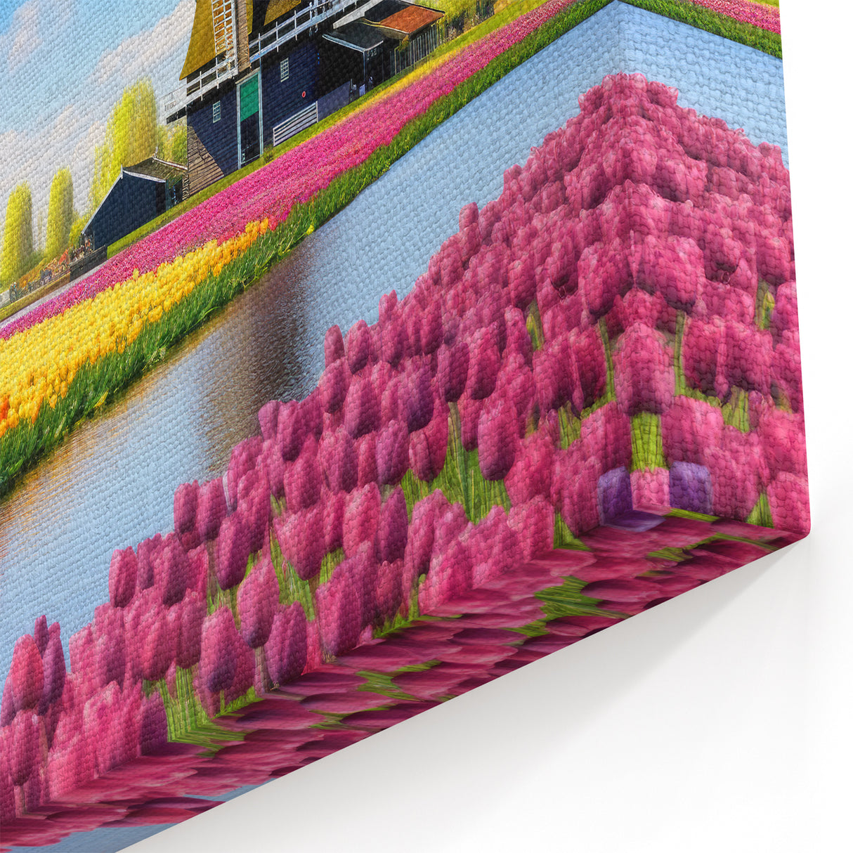 Colorful Dutch Tulip Field Wall Art | Framed Canvas & Acrylic Prints