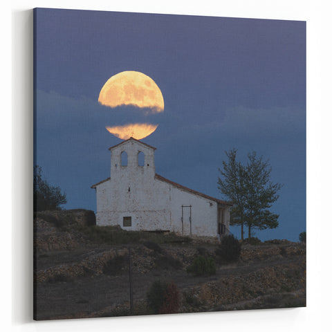 Antigua Coastal Moonrise Art – Caribbean Landscape Print for Home Decor