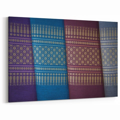 Laos Art Photography – Traditional Laos Fabric Patterns, Cultural Wall Art