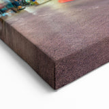 Laos Travel Poster – Vibrant Street Market with Tuk-Tuks, Laos Wall Art