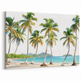 Scenic Antigua Posters – Caribbean Island Palm Tree Coastal Wall Art