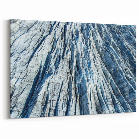 Glacial Ice Patterns | Frozen Landscape Nature Close-Up Winter Wall Art