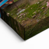 Laos Landscape Prints – Vibrant Riverboats and Sunset Scene Wall Art