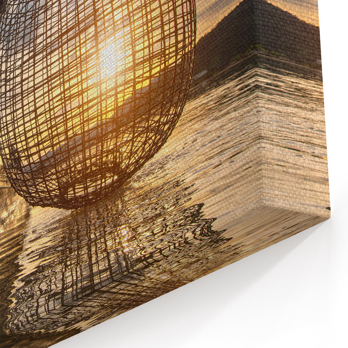 Laos Art Photography – Fisherman Silhouette at Sunset, Cultural Wall Art