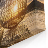 Laos Art Photography – Fisherman Silhouette at Sunset, Cultural Wall Art