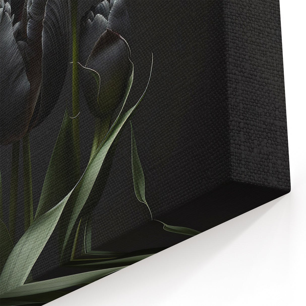 Black Tulip Art – Dramatic Dark Floral Wall Decor for Modern Homes