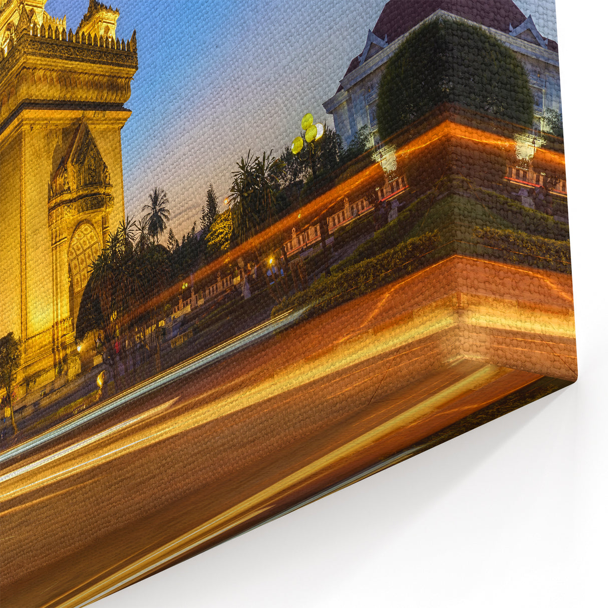 Patuxai Architecture Print – Laos Victory Gate at Dusk, Laos Landmark Art