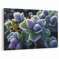 Frost-Covered Purple Buds | Nature Close-Up Winter Wall Art Photography
