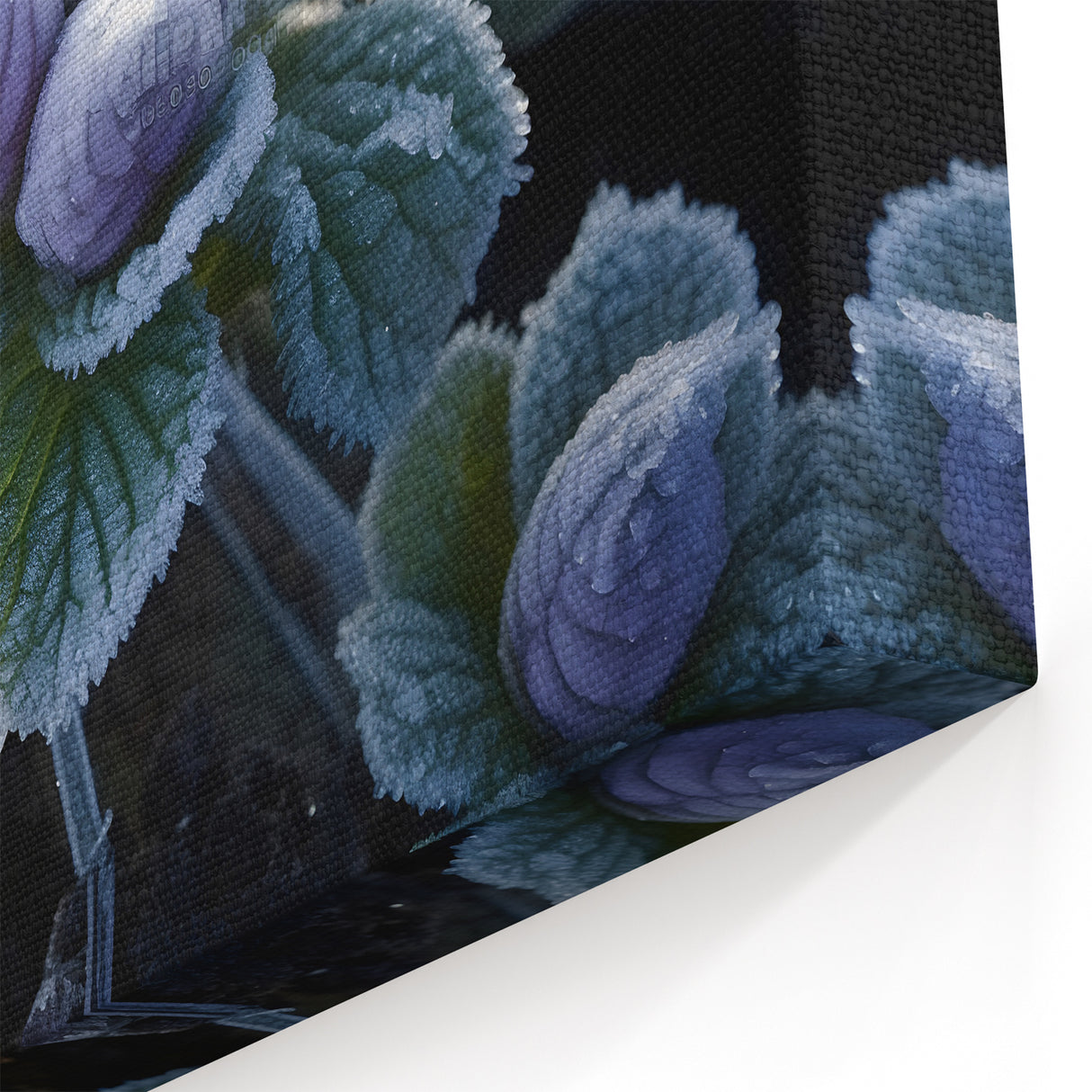 Frost-Covered Purple Buds | Nature Close-Up Winter Wall Art Photography
