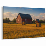 PEI Farmhouse Sunset - Prince Edward Island Rural Landscape Canvas Art