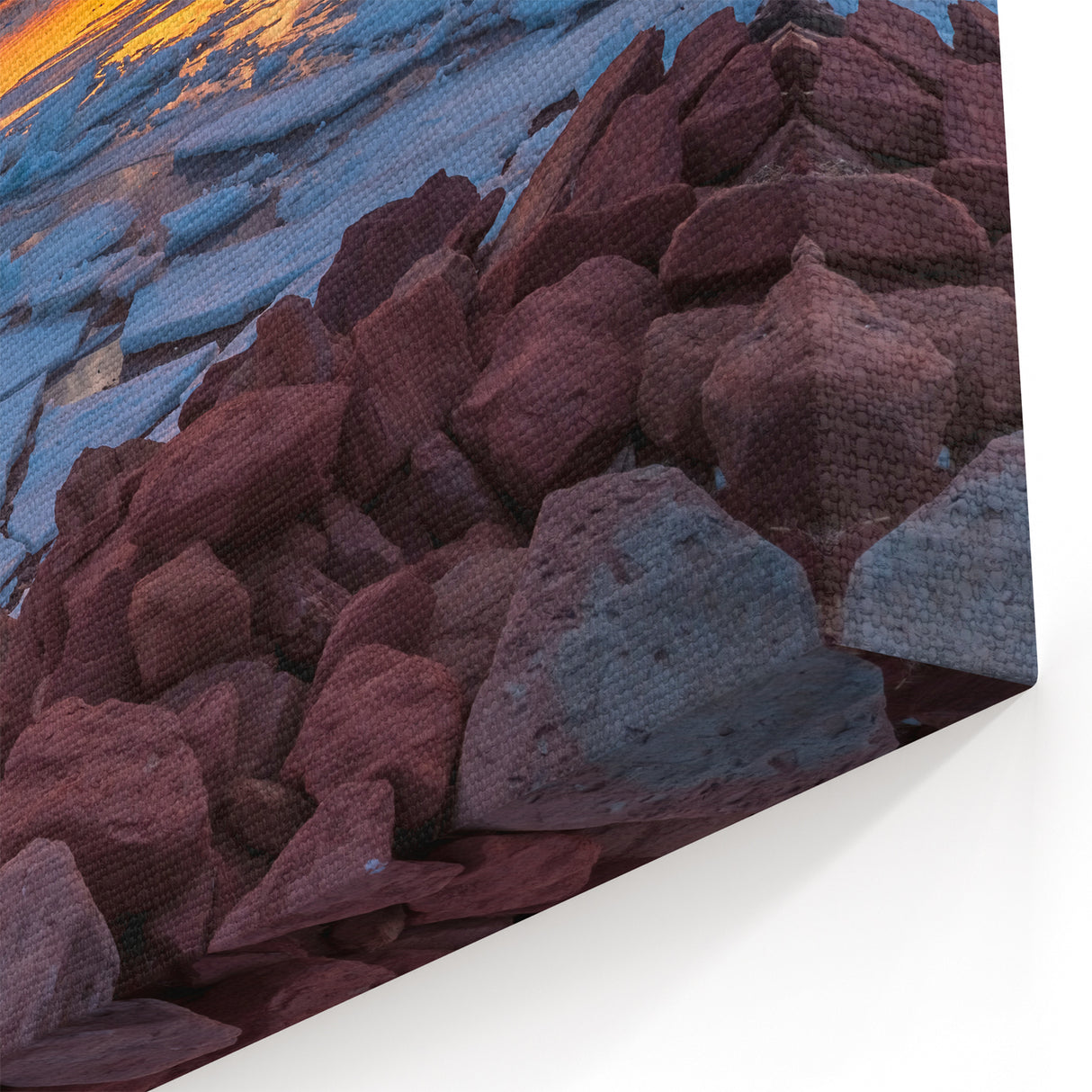 Frozen Waters at Sunset - Prince Edward Island Winter Canvas Art