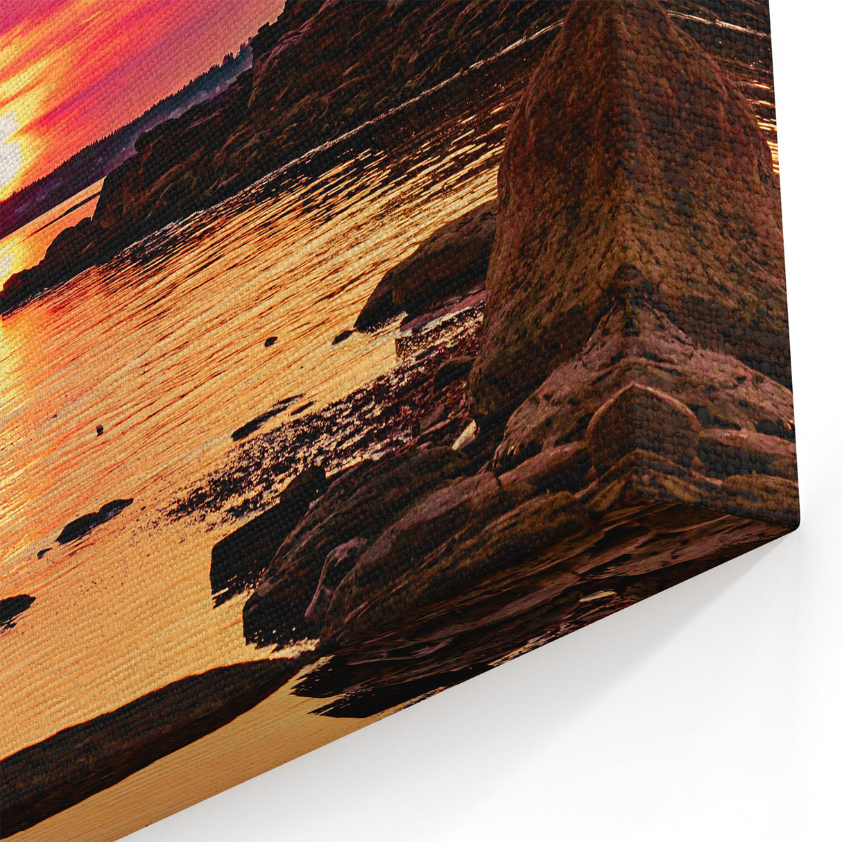 Vibrant Sunset Over PEI Coastline - Prince Edward Island Canvas Art