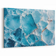 Cracked Ice Patterns in Blue | Nature Close-Up Frozen Wall Art