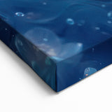 Dreamy Flowers in Blue Water | Nature-Inspired Close-Up Wall Art Decor