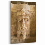 Quintana Roo Wall Art – Tulum Sculpture Canvas with Ancient Mayan Design