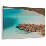 Quintana Roo Wall Art – Coastal Lagoon Canvas with Rocky Shoreline View