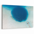 Quintana Roo Wall Art – Deep Blue Lagoon Canvas with Pier View
