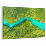 Quintana Roo Wall Art – Jungle River Canvas with Kayaking Adventure