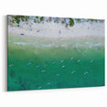 Quintana Roo Wall Art – Beach and Boats Canvas with Aerial View