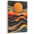 Modern Abstract Sun Art – Elegant Sun Wall Art with Earthy Tones