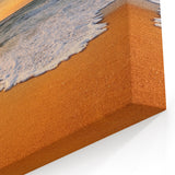 Caribbean Scenery Art - Golden Sunset Beach in Bahamas with Ocean Waves