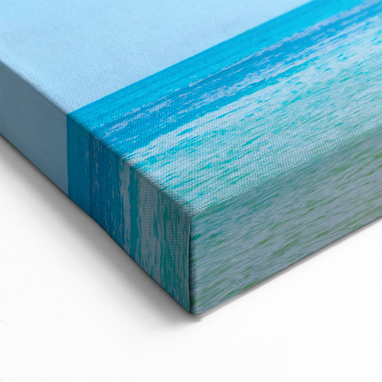 Paradise Landscape Art - Tropical Beach Scene with Palm Trees in Bahamas