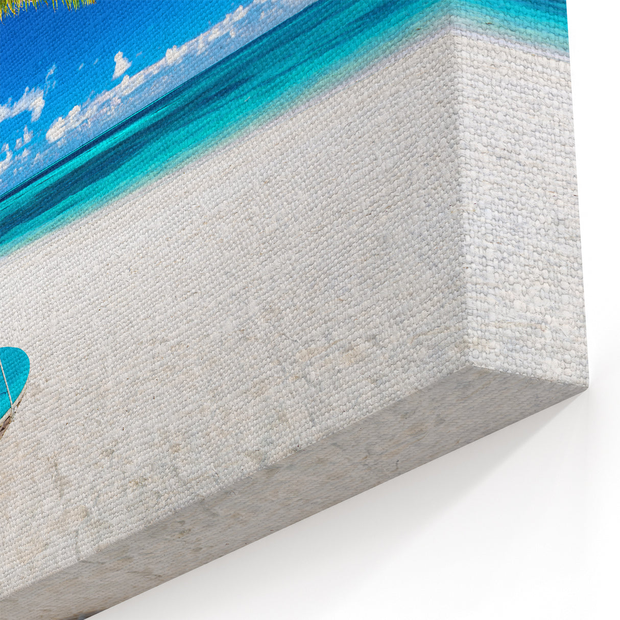 Island Getaway Prints - Relaxing Beach Scene with Hammock and Palm Trees