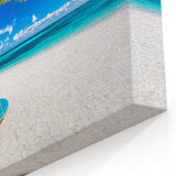 Island Getaway Prints - Relaxing Beach Scene with Hammock and Palm Trees