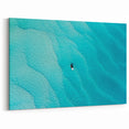 Island Getaway Prints - Aerial View of Boat Floating in Turquoise Waters