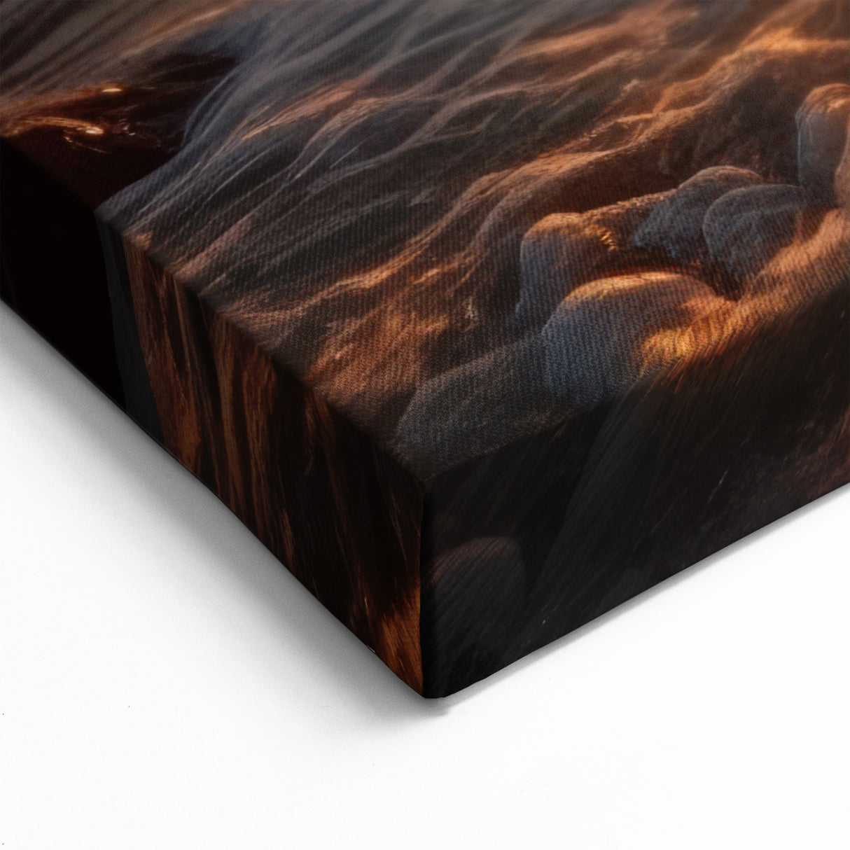 Bahamas Wall Art - Golden Sunset with Waves and Palm Trees on the Shore