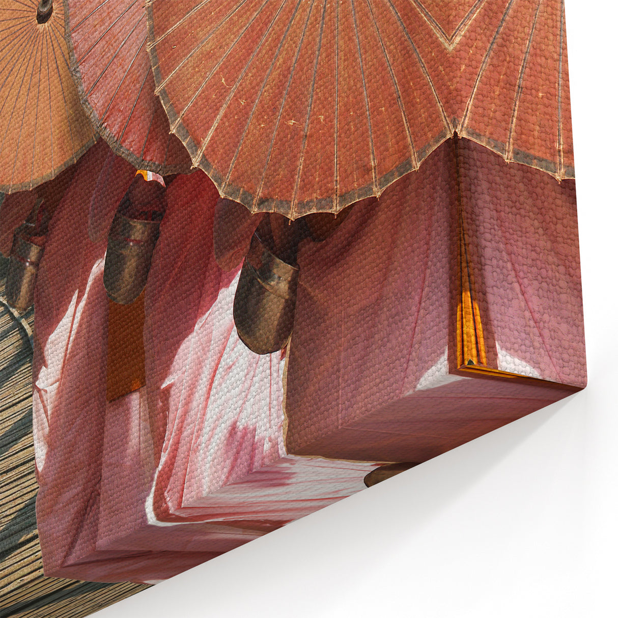 Traditional Umbrellas in Laos - Scenic Landscape Canvas Print