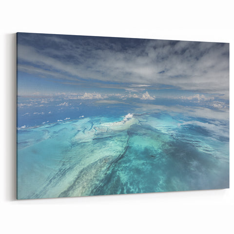 Bahamas Wall Art – Stunning Aerial Ocean View for Coastal Wall Decor