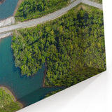 Aerial View of Lush Laos Landscape - Nature Photography Print