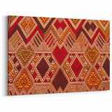 Intricate Laos Textile Pattern - Traditional Art Photography Print