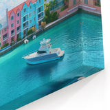 Bahamas Wall Art – Vibrant Coastal Town with Turquoise Waters