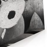 Black and White Laos Pottery - Traditional Ceramic Art Photography Print