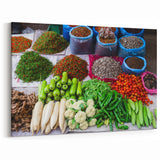 Laos Market Vegetables and Spices - Vibrant Photography Print